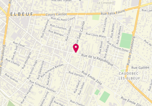 Plan de LUDE Raphaele, 126 Rue de la Republique, 76320 Caudebec-lès-Elbeuf