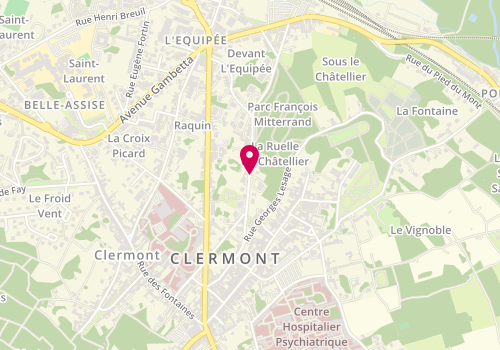 Plan de SANNIER Delphine, 8 Rue Pershing, 60600 Clermont