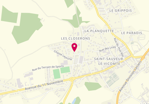 Plan de LEBAS Emilie, Les Closerons, 50390 Saint-Sauveur-le-Vicomte