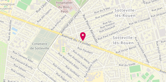 Plan de JONQUAIS Lainey Marie Christine, 128 Avenue du 14 Juillet, 76300 Sotteville-lès-Rouen