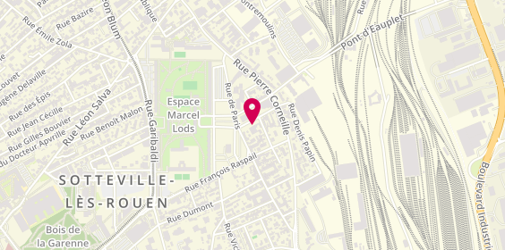 Plan de CAPRON-MAYETTE Sandrine, 33 Rue Littre, 76300 Sotteville-lès-Rouen