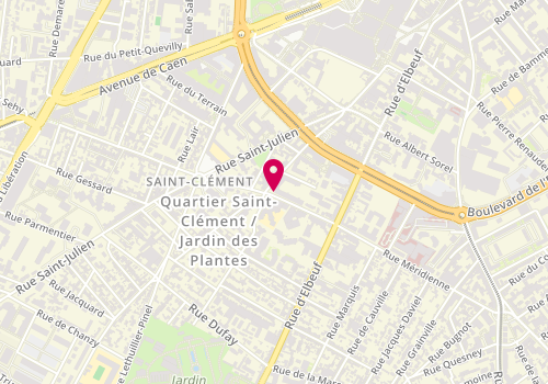 Plan de MAHIEUXE Sandrine, 102 Rue Meridienne, 76100 Rouen