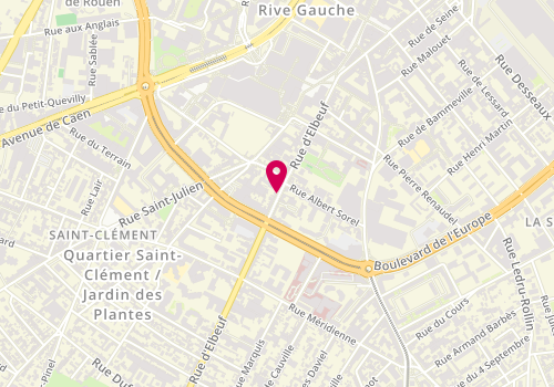 Plan de GUERRIER-DUMONT Ghislaine, 38 Rue d'Elbeuf, 76100 Rouen