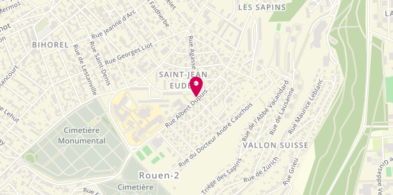 Plan de CRESTEY-LEVITRE Christelle, 163 Rue Albert Dupuis, 76000 Rouen