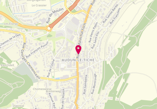 Plan de GIUSTI Aurélie, 24 Rue Foch, 57390 Audun-le-Tiche