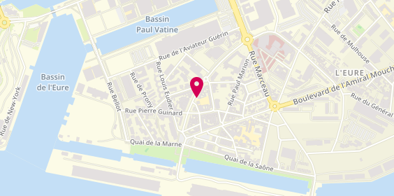 Plan de BECASSE Marine, 24 Rue Amiral Courbet, 76600 Le Havre