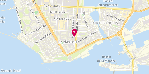 Plan de MARTIN-LANNEL Béatrice, 50 Rue Abbé Herval, 76600 Le Havre