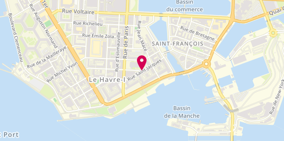 Plan de PITEAU MENNERAT Ivan, 58 Rue Saint Jacques, 76600 Le Havre
