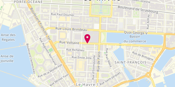 Plan de JEANNE Elodie, 86 Rue Voltaire, 76600 Le Havre