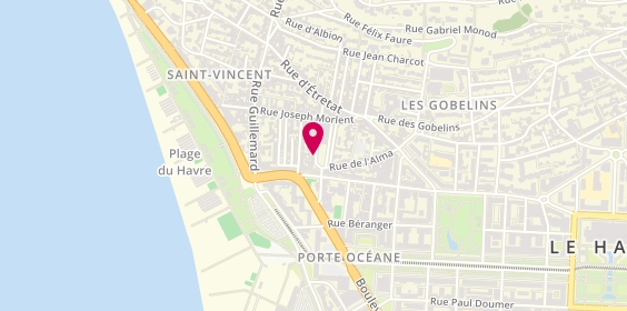 Plan de VINZANT Virginie, 9 Place Saint Vincent, 76600 Le Havre