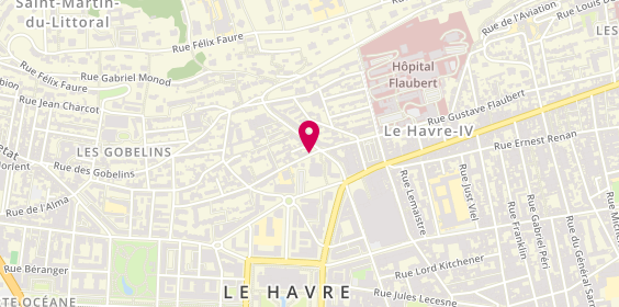 Plan de DUVAL Clémence, 33 Rue Gustave Flaubert, 76600 Le Havre
