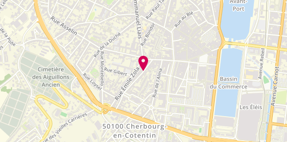 Plan de COTTARD Liliane, 28 Rue Victor Grignard, 50100 Cherbourg-en-Cotentin