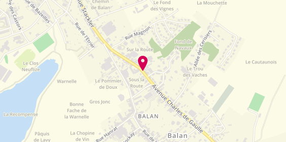 Plan de CLOUET Sandrine, 53 Avenue Charles de Gaulle, 08200 Balan