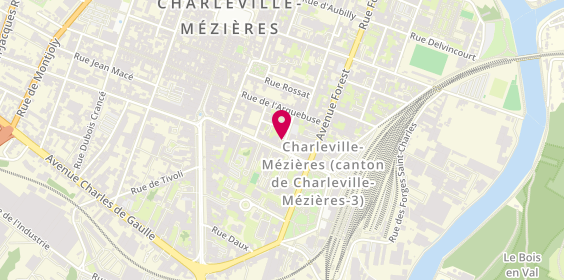 Plan de OUAHROUCHE PONSART Claire, 3 Rue de l'Epargne, 08000 Charleville-Mézières