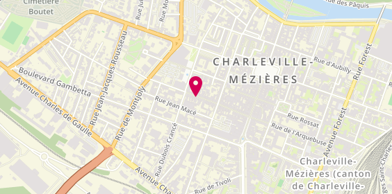 Plan de PÂRIS Wilfried, 65 Rue Bourbon, 08000 Charleville-Mézières