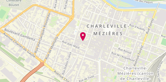 Plan de LECLERCQ Béatrice, 58 Rue Bourbon, 08000 Charleville-Mézières