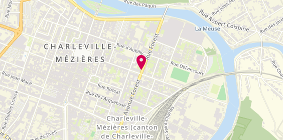 Plan de DENYS Claudine, 45 Avenue Forest, 08000 Charleville-Mézières