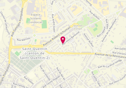 Plan de QUIZY Clarisse, 21 Rue Georges Cuvier, 02100 Saint-Quentin