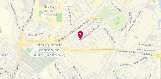 Plan de LANCEZ Emilie, 21 Rue Georges Cuvier, 02100 Saint-Quentin