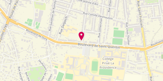 Plan de HENICQUE Arnaud, 128 Rue Marguerite Hémart Férandier, 80000 Amiens