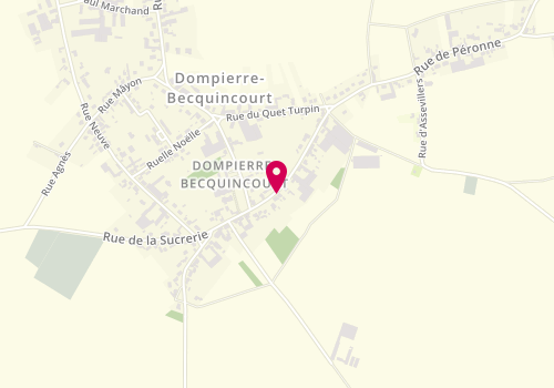 Plan de BOUQUET Elodie, 10 Rue de Péronne, 80980 Dompierre-Becquincourt