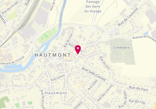 Plan de LACOTTE Marie-Nadege, 21 Rue de Maubeuge, 59330 Hautmont
