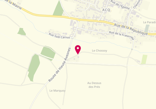 Plan de FRAMMERY DELANOY Céline, 6 Chemin du Chossoy, 62144 Acq
