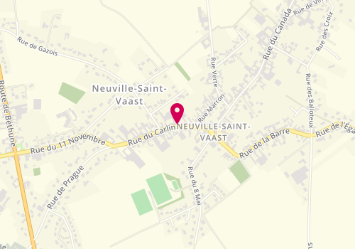 Plan de VERAGTEN Ludivine, 13 Rue de Carlin, 62580 Neuville-Saint-Vaast
