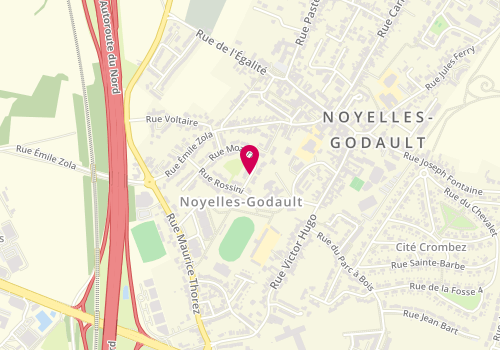 Plan de GORSKI Xavier, 45 Rue Mozart, 62950 Noyelles-Godault