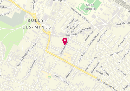 Plan de BRONQUART Justine, 7 Ter Rue Léon Baillot, 62160 Bully-les-Mines