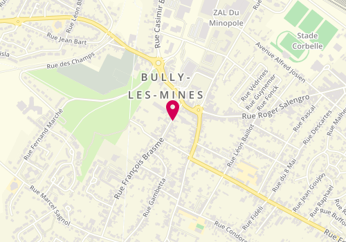Plan de CASSEL Sandrine, 5 Rue François Brasme, 62160 Bully-les-Mines
