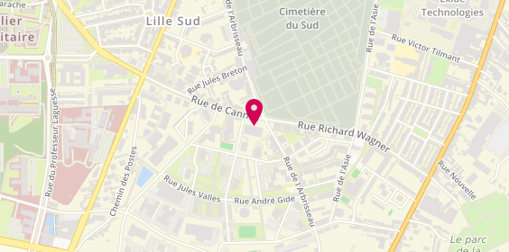 Plan de AMJOUN Mohamed, 62 Rue de Cannes, 59000 Lille