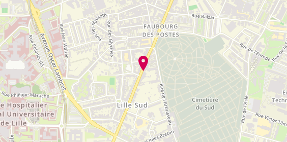 Plan de POPULAIRE Michaël, 151 Rue du Faubourg des Postes, 59000 Lille