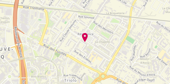 Plan de GEORGES Marie Christine, 45 Rue Georges Bizet, 59650 Villeneuve-d'Ascq