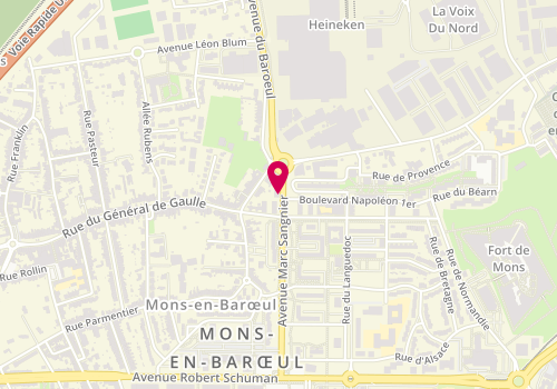 Plan de LAHMAR Samïa, 2 Avenue Marc Sangnier, 59370 Mons-en-Barœul