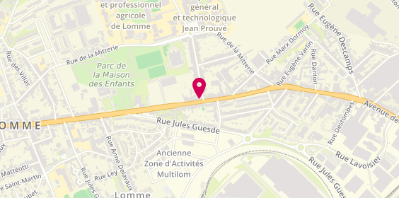 Plan de DELECROIX Nina, 746 Avenue de Dunkerque, 59160 Lille