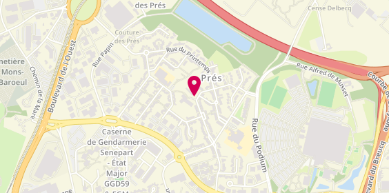 Plan de DEREUX Marion, 65 Rue du Petit Pont, 59650 Villeneuve-d'Ascq