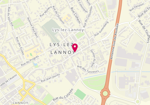 Plan de COMBLEZ Anaide, 65 Rue Jean Baptiste Lebas, 59390 Lys-lez-Lannoy