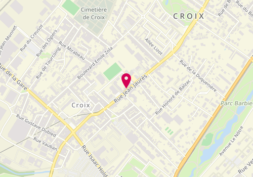 Plan de FONTIER Frédérique, 49 Rue Jean Jaurès, 59170 Croix