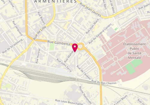 Plan de PICAVAIS Bérengère, 4 Bis Rue de l'Abbe Doudermy, 59280 Armentières