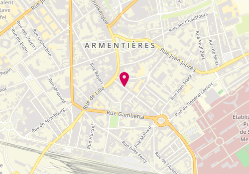 Plan de MAES DESBONNETS Pauline, 21 Rue Ernest Deceuninck, 59280 Armentières