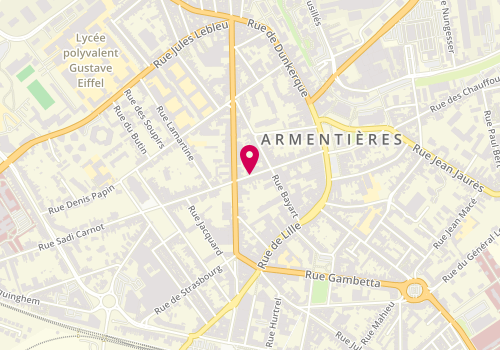 Plan de LESSCHAEVE Martine, 34 Rue Sadi Carnot, 59280 Armentières