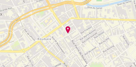 Plan de DE OLIVEIRA RIBEIRO Linda, 91 Rue Pierre de Roubaix, 59100 Roubaix