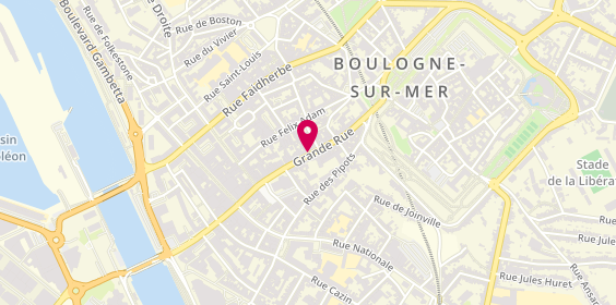 Plan de GUILBERT Mélitine, 87 Grande Rue, 62200 Boulogne-sur-Mer