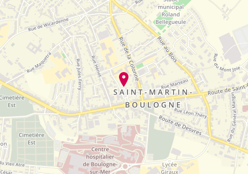 Plan de MARQUANT Stéphanie, 26 Place Jean Moulin, 62280 Saint-Martin-Boulogne