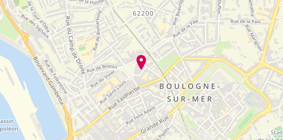 Plan de ALEXANDRE Sylvia, 21 Rue de l'Enseignement Mutuel, 62200 Boulogne-sur-Mer