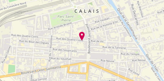 Plan de EVRARD José, 15 Rue des 4 Coins, 62100 Calais