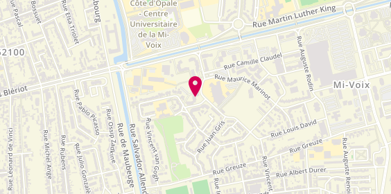 Plan de DUMONT Sandrine, 42 Rue Edgar Degas, 62100 Calais