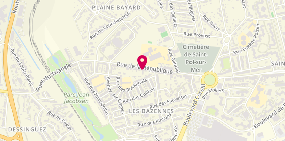 Plan de ACHTE Valérie, 623 Rue de la Republique, 59430 Dunkerque