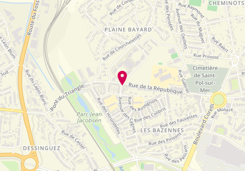 Plan de THÉRY Laure, 2 Rue des Cygnes, 59430 Dunkerque